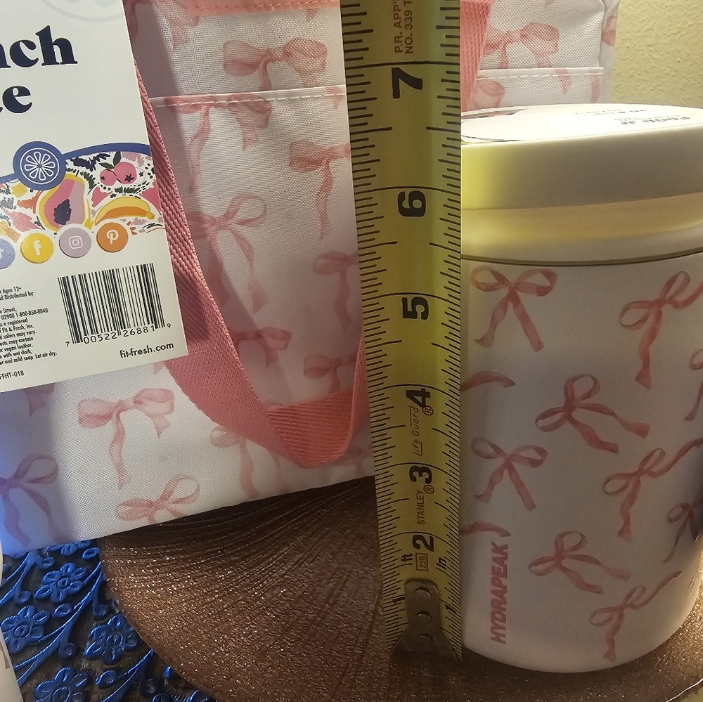 Hydrapeak Flask Pink Bow Lunch Tote Set🩷🎀🩷🎀🩷 - Picture 4 of 11